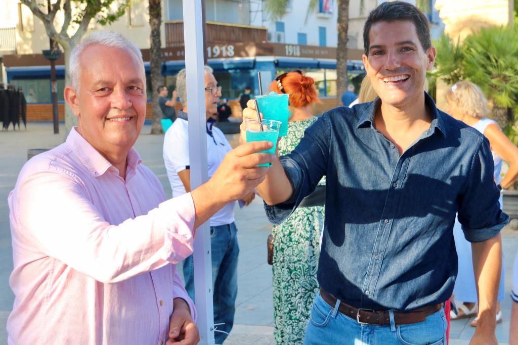 Santi Rodríguez i Nacho Martín Blanco en un acte electoral a Vilanova i la Geltrú. ACN