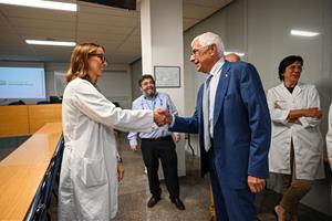 Visita del conseller de Salut, Manel Balcells a l'Hospital Sant Camil. Eix