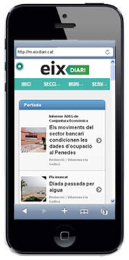 Portada de l'app d'Eix diari App d'Eix diari