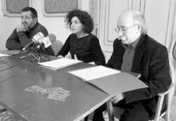Alfred Fort, Teresa Llorens i Bienve Moya van presentar ahir un avanç de la programació. FdG C. Castro