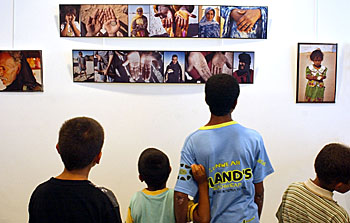 Exposició organitzada per ACAPS per mostrar els camps de refugiats de Tindouf. fdg/ c. castro