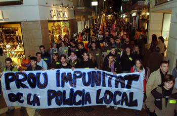 La manifestació va transcorrer amb tota normalitat. fdg/c.castro