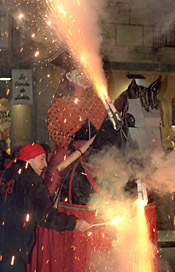 El foc i les besties van inundar el centre de Vilanova. fdg/c.castro