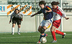 Imatge del partit entre la selecció catalana contra la selecció de madrid sub-17. fdg/c.castro