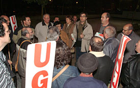 Els funcionaris a la ultima protesta en que van participar. fdg/c.castro
