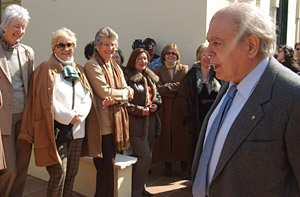 Jordi Pujol va visitar la Fundació Ave Maria de Sitges. fdg/rita lamsdorff