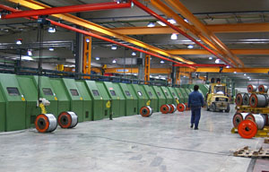 Imatge interior de la factoria de Pirelli de la Masia d'en Notari. Foto: FdG/Carles Castro