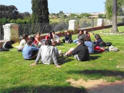 Els delegats a la Masia d'en Cabanyes
