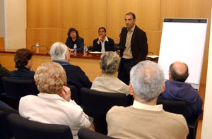 El metereoleg va oferir una xerrada a Sitges dins del cicle de xerrades d'Ethnos. fdg/rita lamsdorff