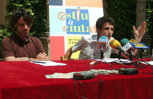 Pere Agramunt i Xavier Carbonell a la presentació del festival. fdg/ tere belmonte