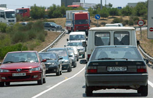 Imatge d'arxiu de la carretera que uneix Vilanova i Vilafranca. FdG/Carles Castro