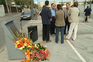 Breu acte d'homenatge al president Lluis Companys a Vilanova. fdg/ carles castro