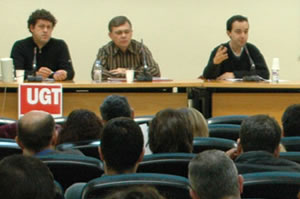 Els delegats comarcals d'UGT s'han reunit en assemblea a la sala d'actes del CFO La Paperera. Foto:UGT