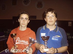 Albert Soler i Marc Lari amb les copes
