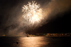 Imatge del tradicional castell de focs de la festa major. fdg/rita lamsdorff