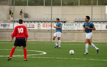 Imatge del partit del CF Vilanova amb l'Espirall. FdG/Rita Lamsdorff