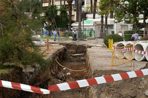 Les obres afecten al Passeig del Carme i la rambla Joan Baptista Pirelli. fdg/rita lamsdorff