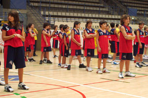 Imatge de la presentació dels equips del basquet Samà. fdg/ tere belmonte