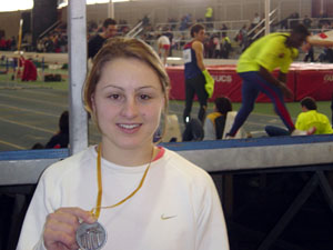 Anna Palou amb la medalla de plata del Campionat de Catalunya absolut