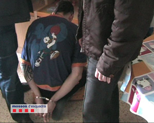 Imatges de la detenció a Sitges. Mossos d'esquadra