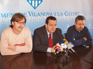 Tomàs Álvaro, Joan Ignasi Elena i Jordi Valls en comissió de govern. fdg/ c. castro