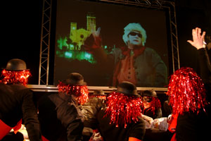 El Carnestoltes de Vilanova de l'any passat va gaudir del carnaval des de Sitges. FdG/Carles Castro