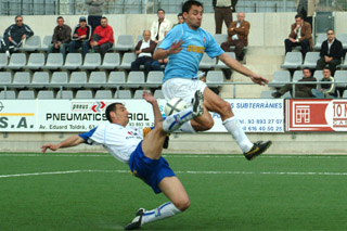 El vilanovins van ser molt superiors als gironins. fdg / miquel vall