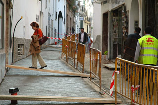 Ja han començat les obres al carrer Angel Vidal de Sitges. fdg/ rita lamsdorff