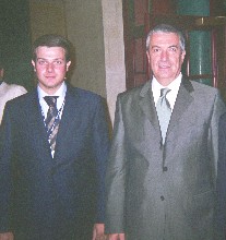 Gerard Figueras amb el Primer Ministre Romanès, el liberal Calin Popescu Tariceanu, amfitrió del Congrés de lELDR del proper setembre.