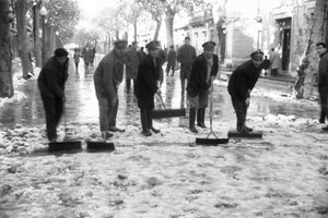 Imatge de la nevada del desembre de 1962 a Vilanova. Ramir Horro