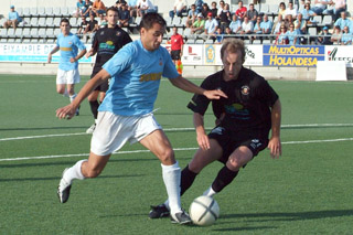 Santi Triguero, autor dels dols gols del CF. Vilanova. fdg/miquel vall