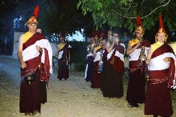 Imatge d'alguns dels monjos del monestir d'Olivella.