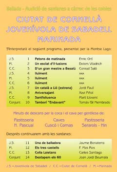 Cartell de l'edició d'enguany de sardanes de Sant Pere Ribes.