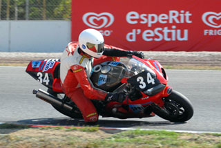 Joan Mestres, un dels tres pilots al circuit de Montmeló. fdg/miquel vall
