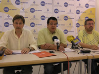 Roda de premsa de presentació de l'estat del projecte de Neàpolis. Solblau