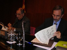 Imatge de la signatura del conveni, el passat dijous a Barcelona.