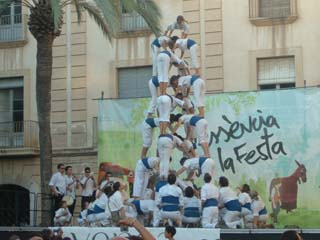 Imatge de la Pira de 10 que els Falcons van realitzar dissabte passat./R. ROSELL