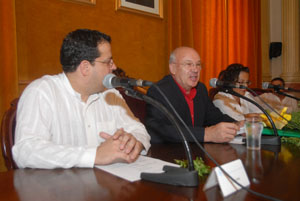 Francesc Pascual durant el convit a la festa major 2006. fdg/c. castro