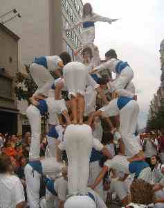 Els Falcons al carrer Gran de Gràcia. C.MACIÀ
