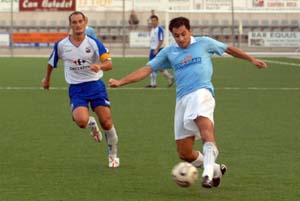 Imatge d'arxiu del partit disputat a Vilanova. fdg/miquel vall
