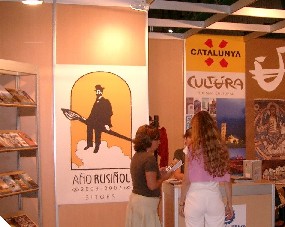 L'expositor de l'Any Rusiñol a la Fira Cultural de Màlaga