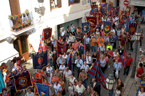 Aficionats del CF Barcelona celebrant la victòria de la Lliga. Fdg / Miquel Vall