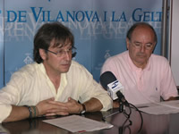 Tomàs Álvaro i Josep Vivanco a la roda de premsa.