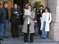La lectura del manifest ha tingut lloc a la plaça de la Vila