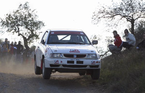 L'equip en un salt del tram cronometrat 