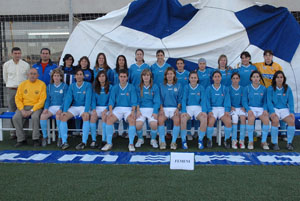 Plantilla del Amateur femení que aquest cap de setmana va guanyar 0-2 al Barça al seu camp. fdg/miquel vall