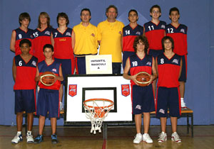 Plantilla de l'equip Infantil Masculí A del CB Samà. fdg/miquel vall