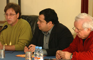 Tomàs Alvaro i Joan Ignasi Elena a la presentació del nou centre cívic. fdg/maría