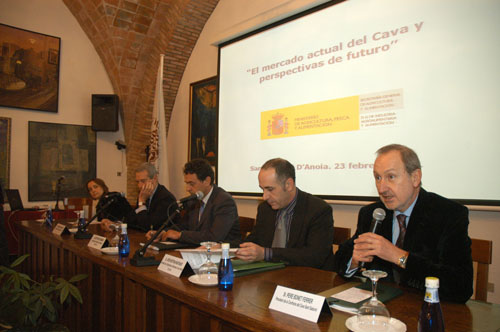 Vista dels ponents de l'estudi sobre el mercat actual del cava. fdg/rita lamsdorff