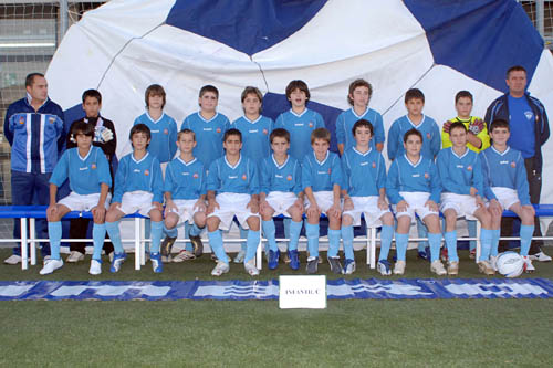 Plantilla de l'equip infantil C, que va guanyar al Pobla de Claramunt per 5 a 1. fdg/miquel vall